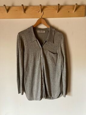 Silk & cashmere knit shirt